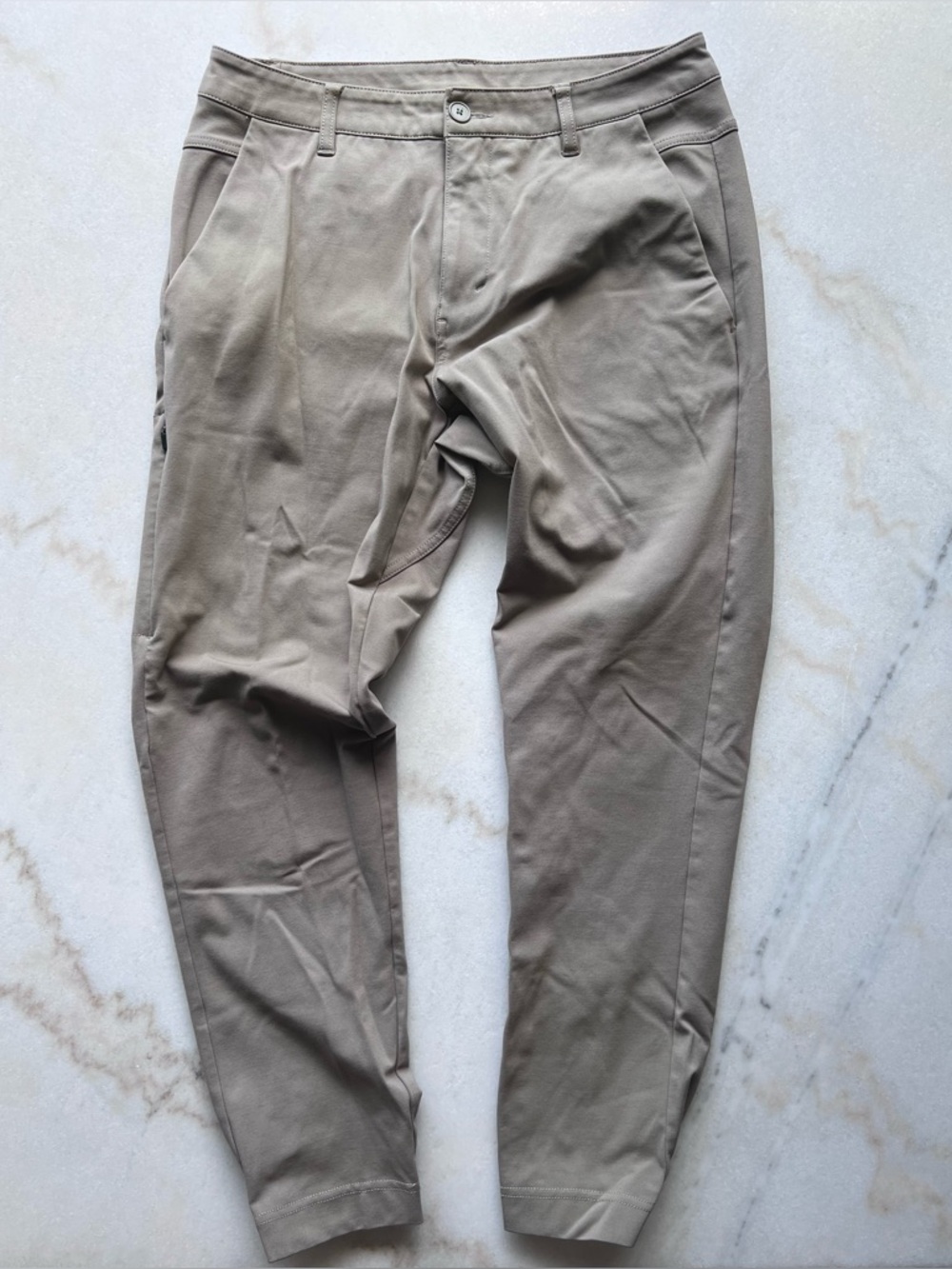 BYLT Basics Taupe Slim Tapered Chinos - Neutral Taupe